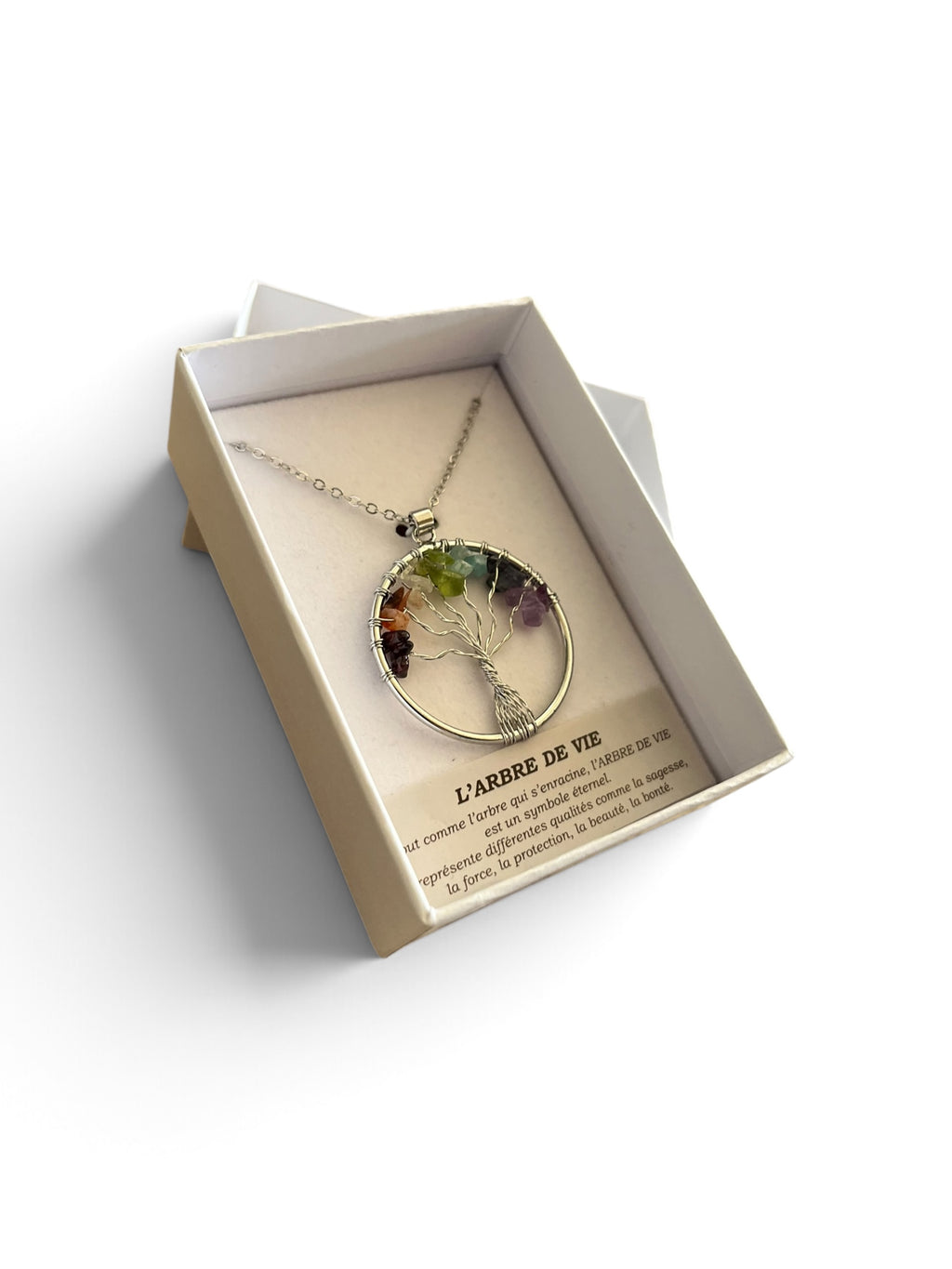 Life tree colorful necklace