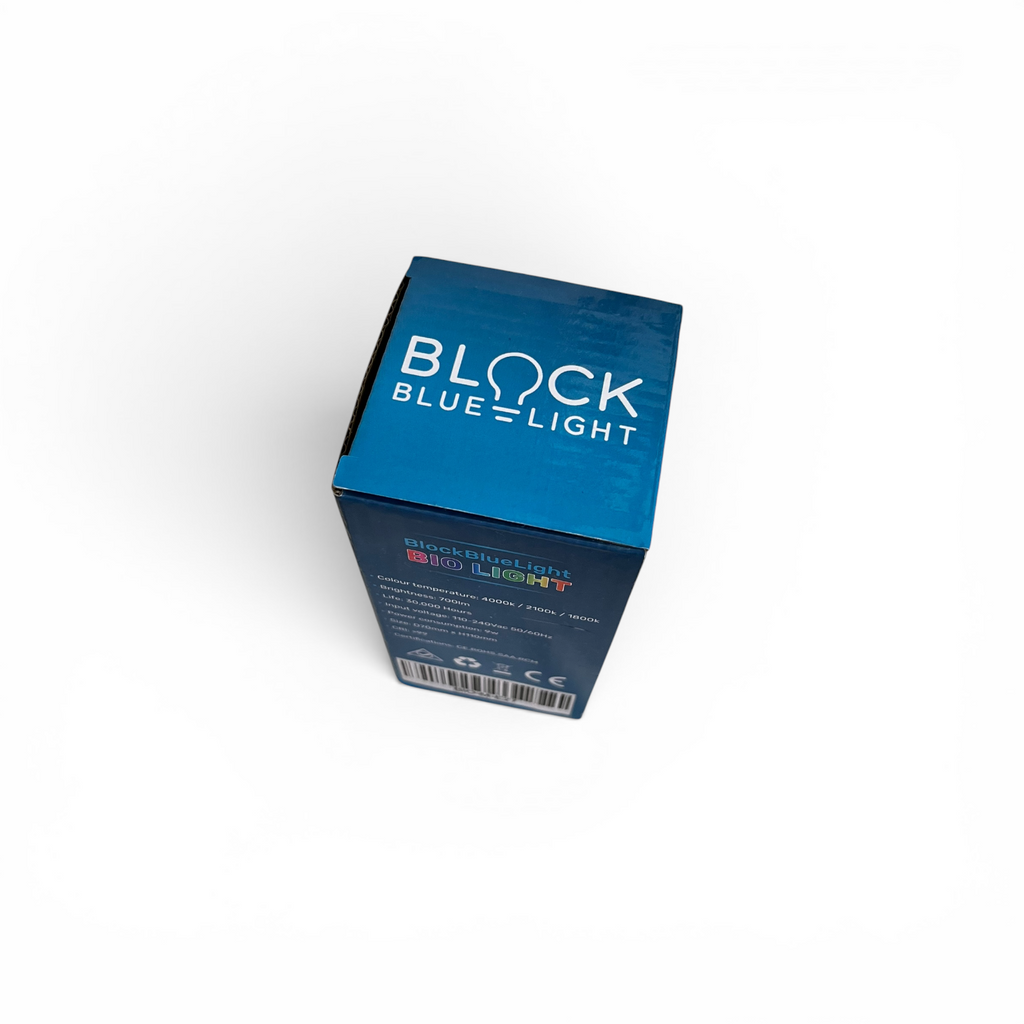 Medical bulb blue light blockage