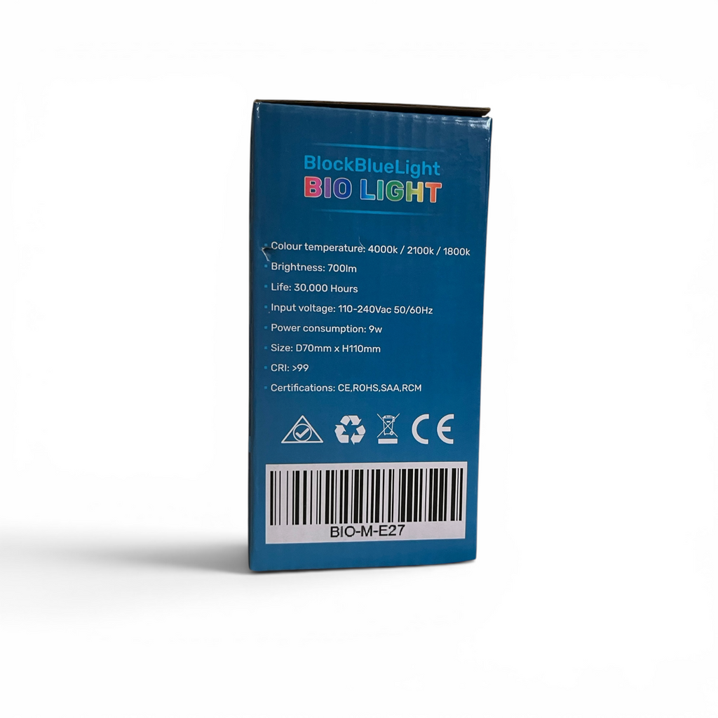 Medical bulb blue light blockage