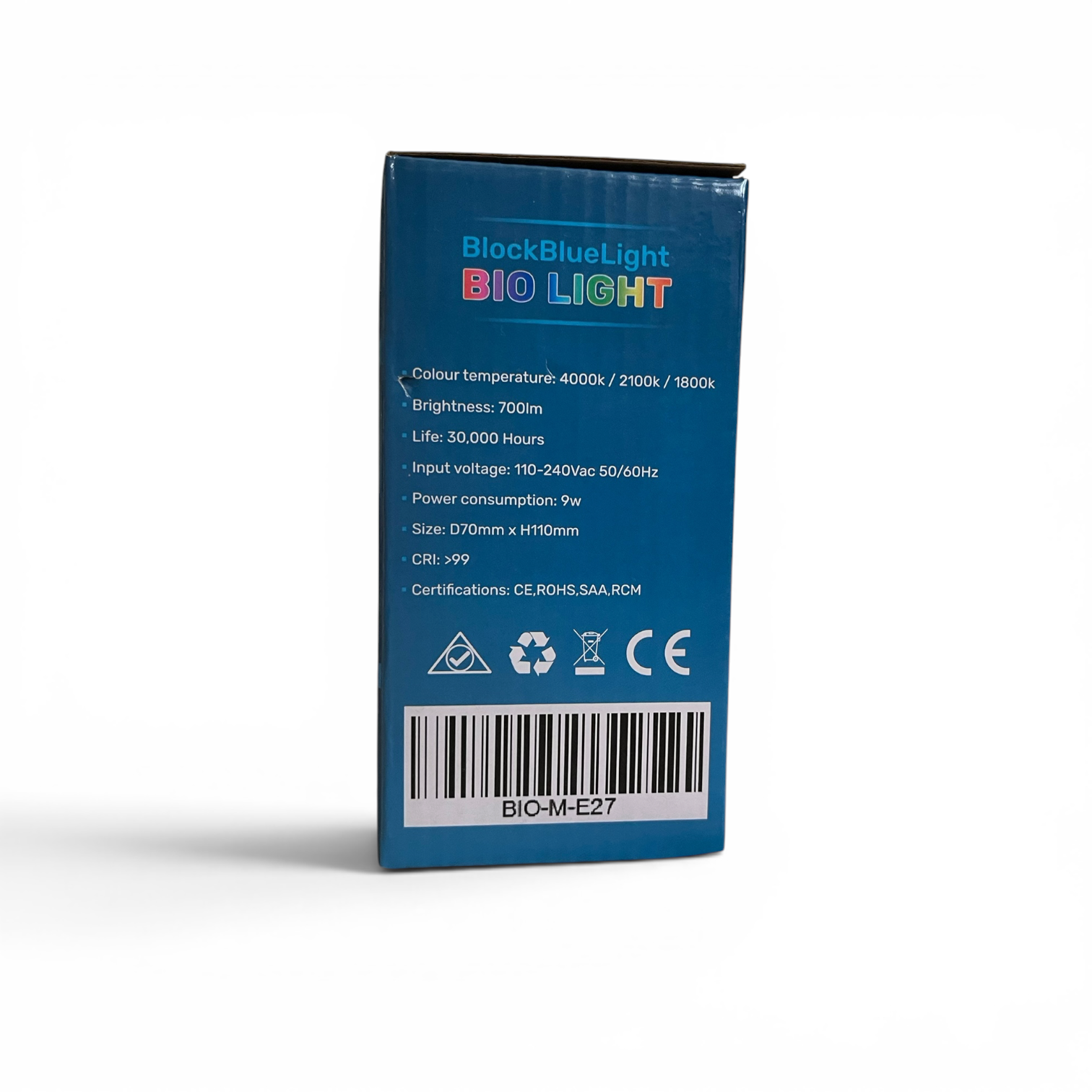 Medical bulb blue light blockage