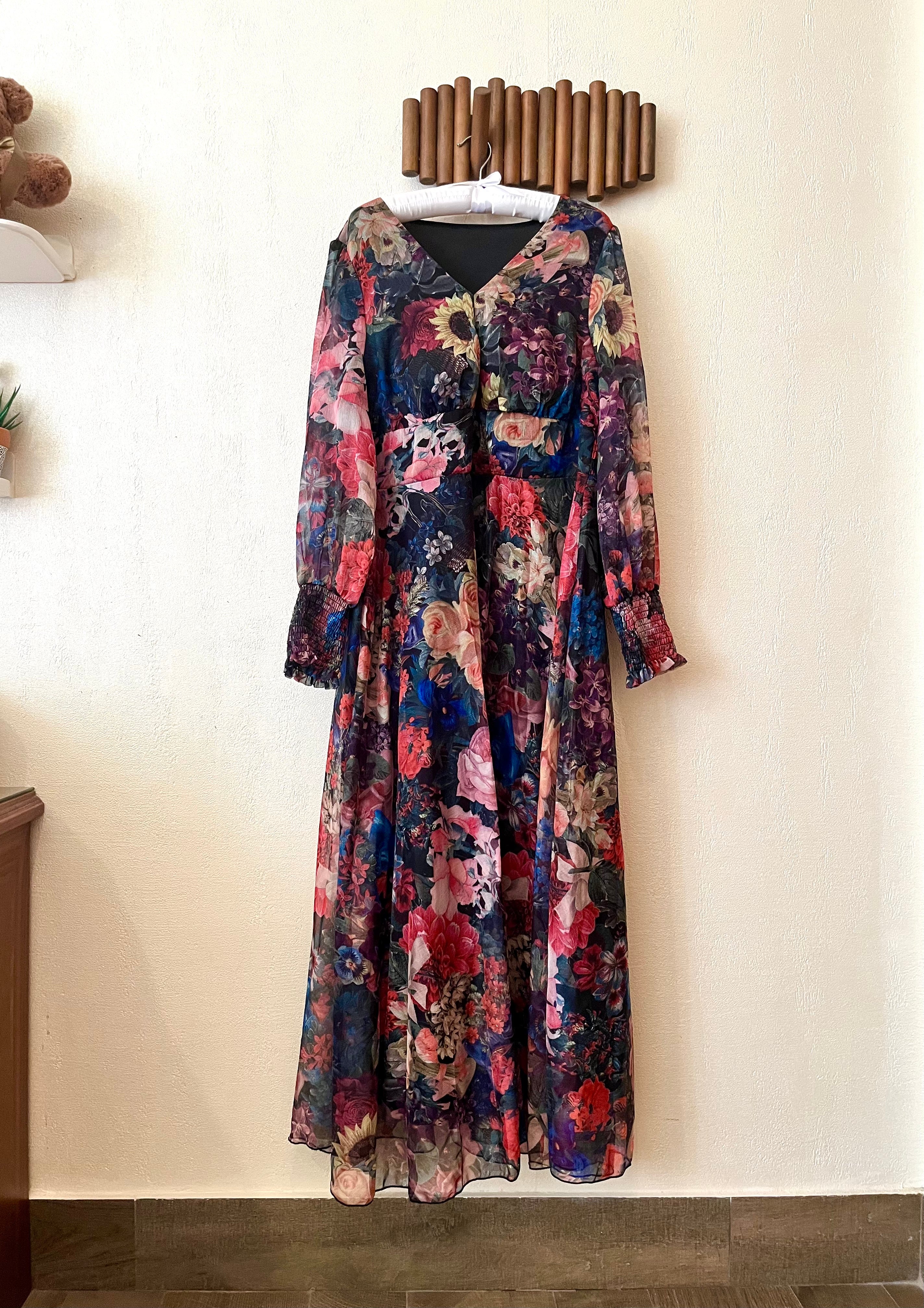 Long flowers dress