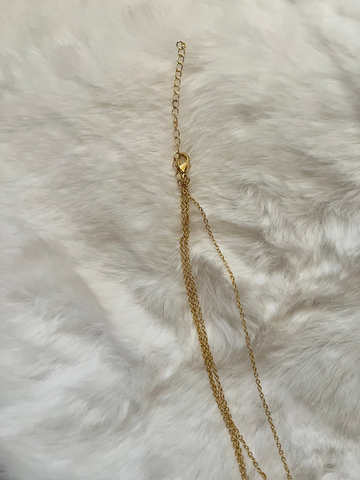 Gold plated double necklace