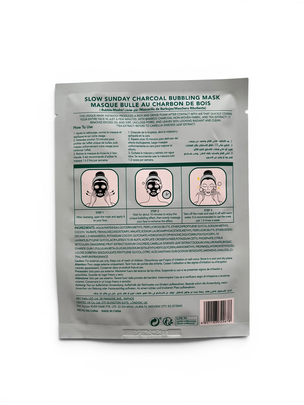 charcoal bubbling mask