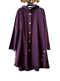 Purple hooded coat