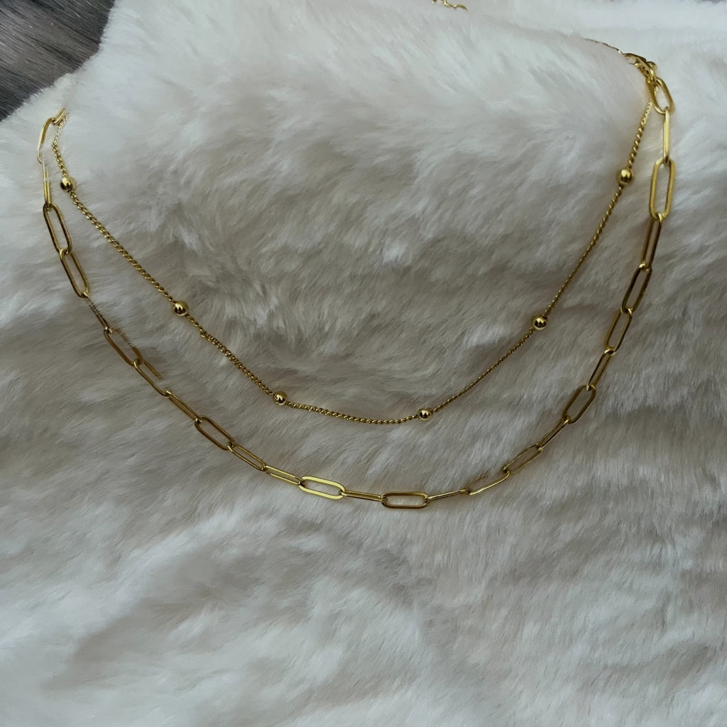 Gold plated chain necklace