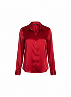 Red satin shirt