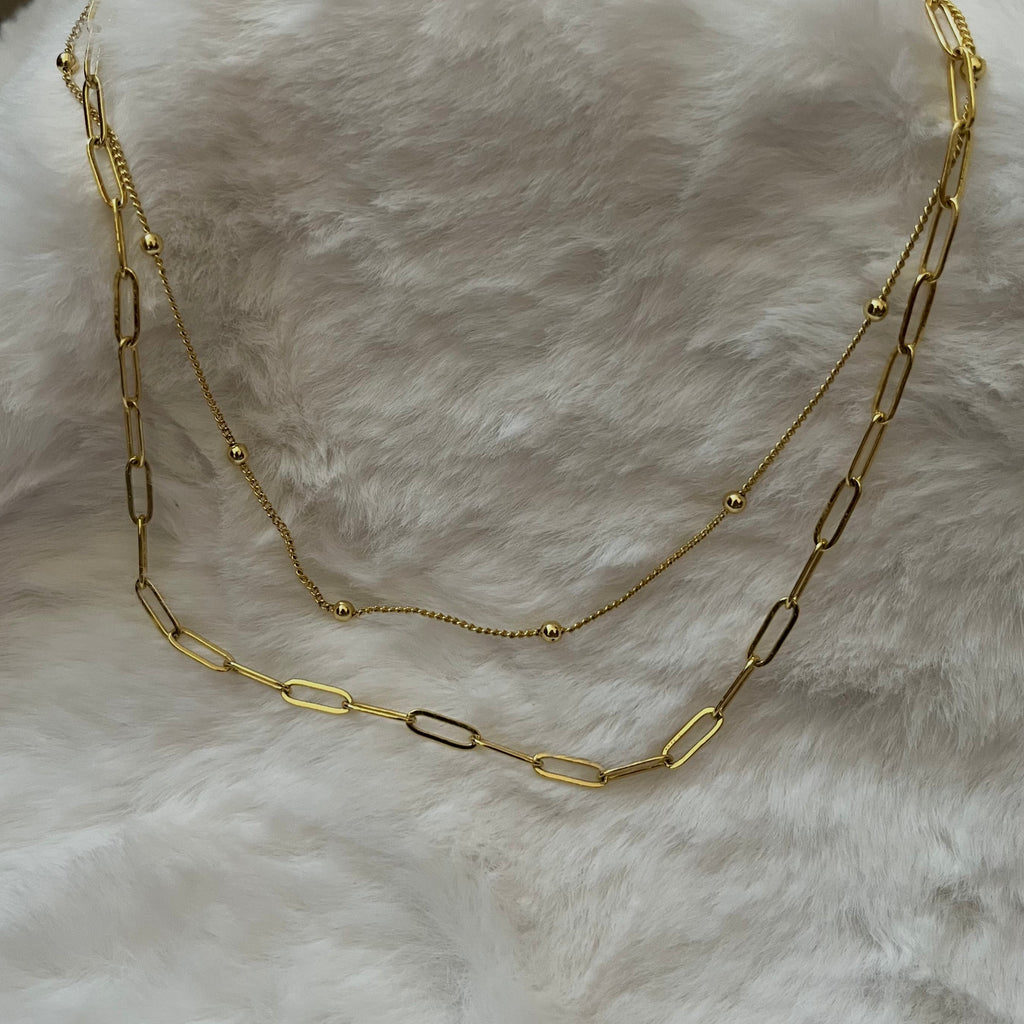 Gold plated chain necklace