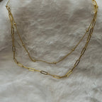 Gold plated chain necklace