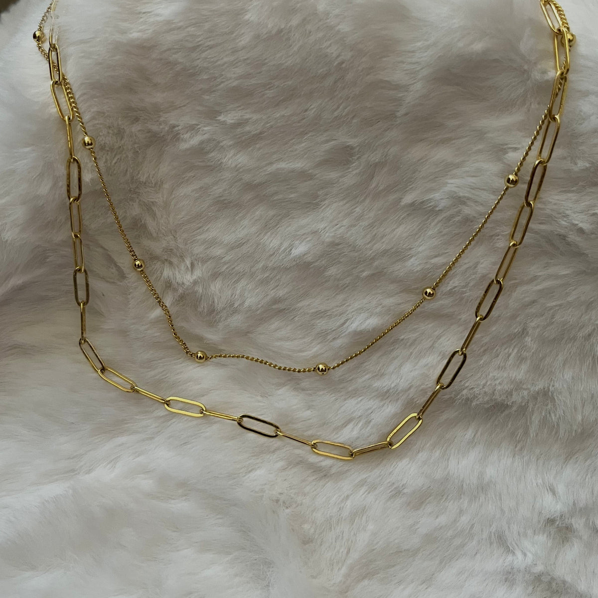 Gold plated chain necklace