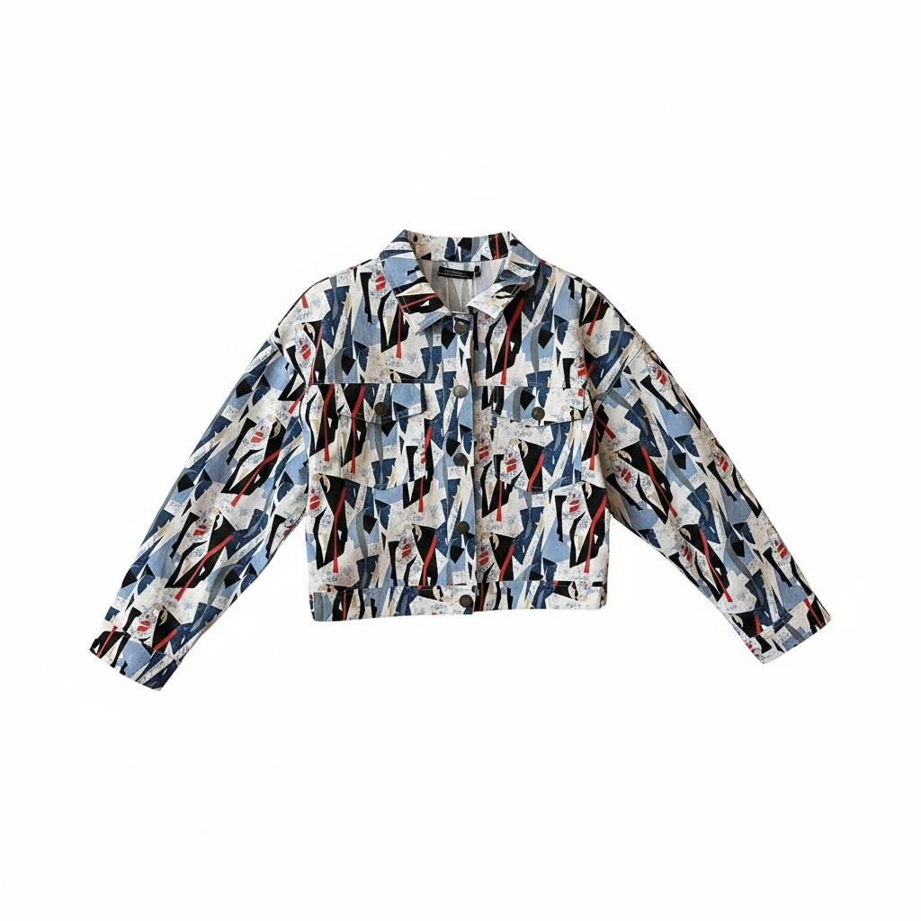 Colored jeans jacket