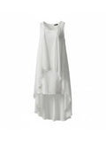 White chiffon dress
