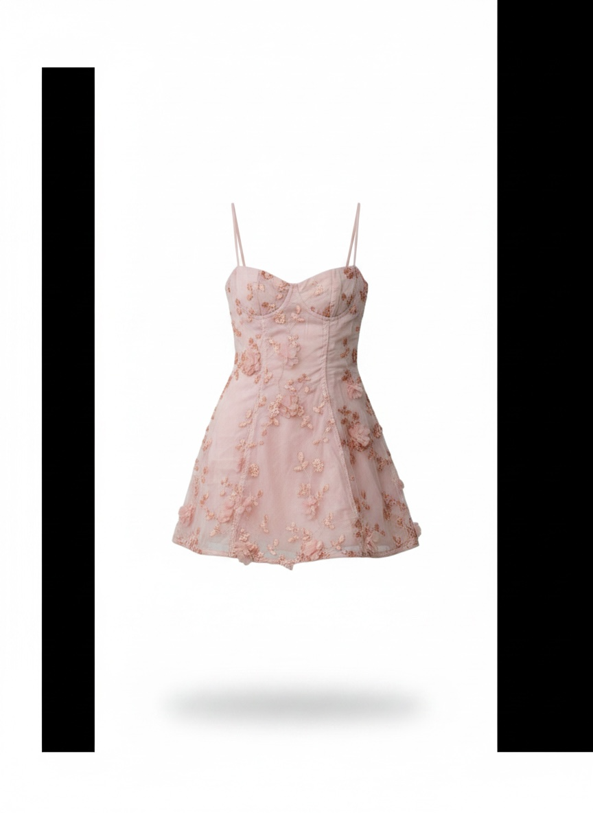 Pink floral dress