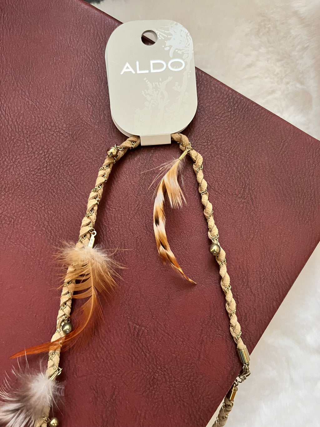 Aldo feather necklace