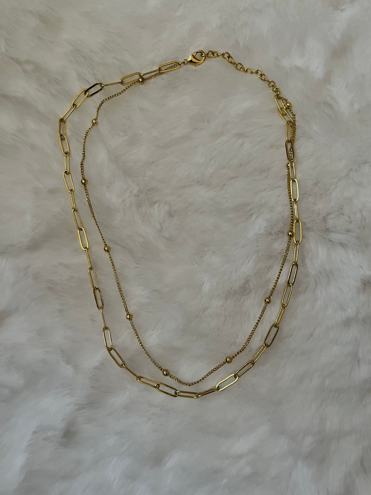 Gold plated chain necklace