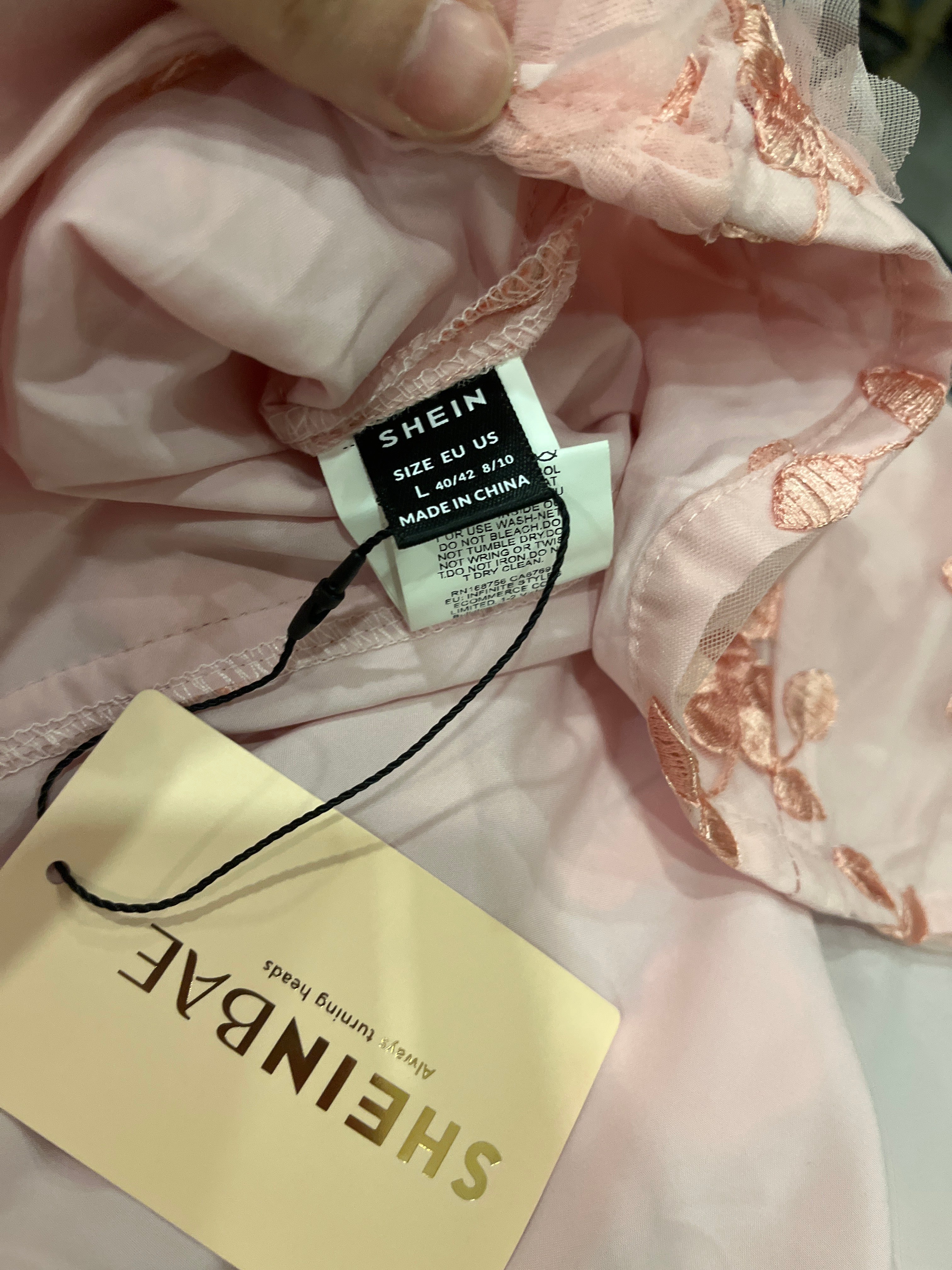Pink floral dress