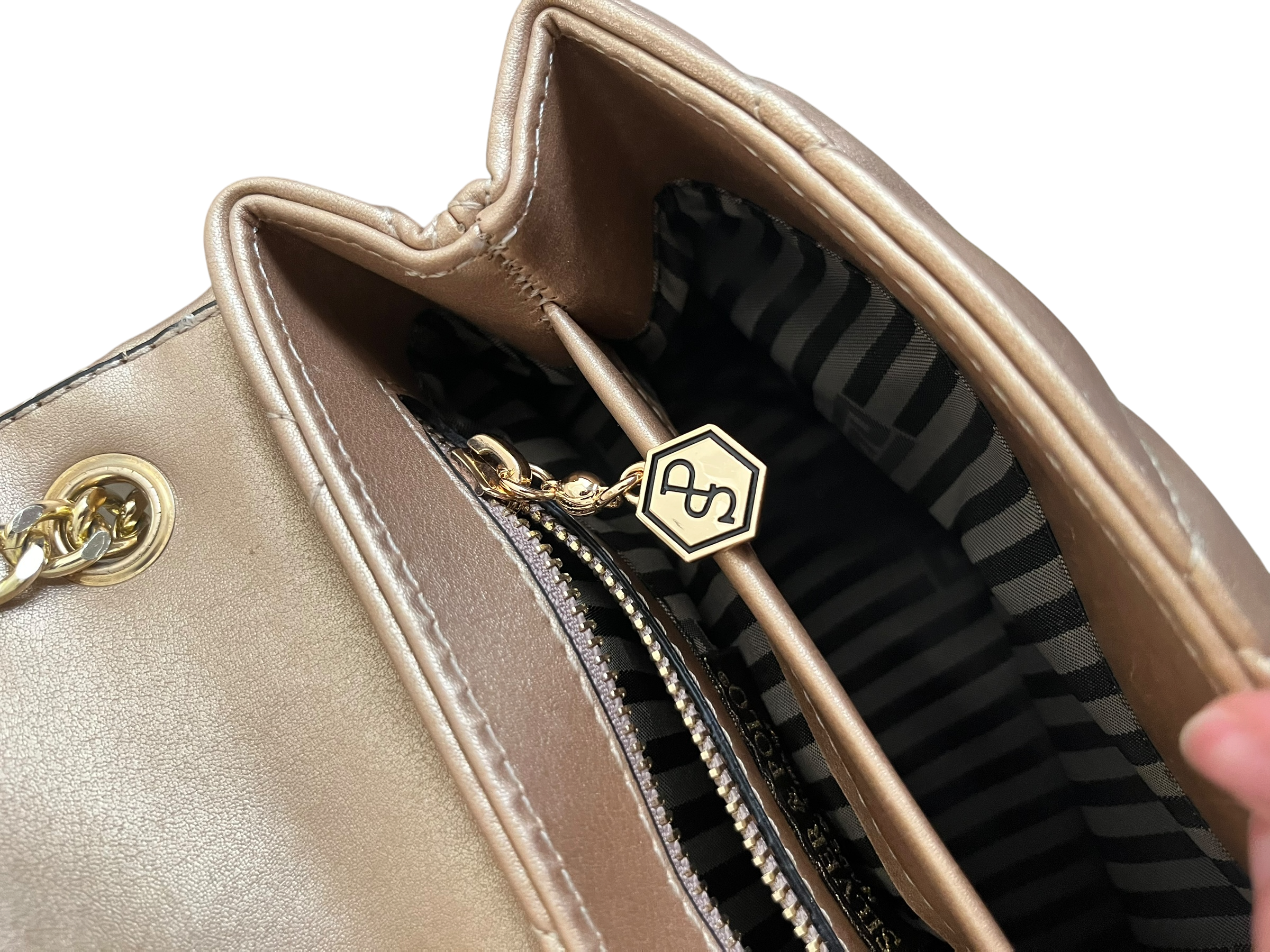 Silver&Polo champaign bag