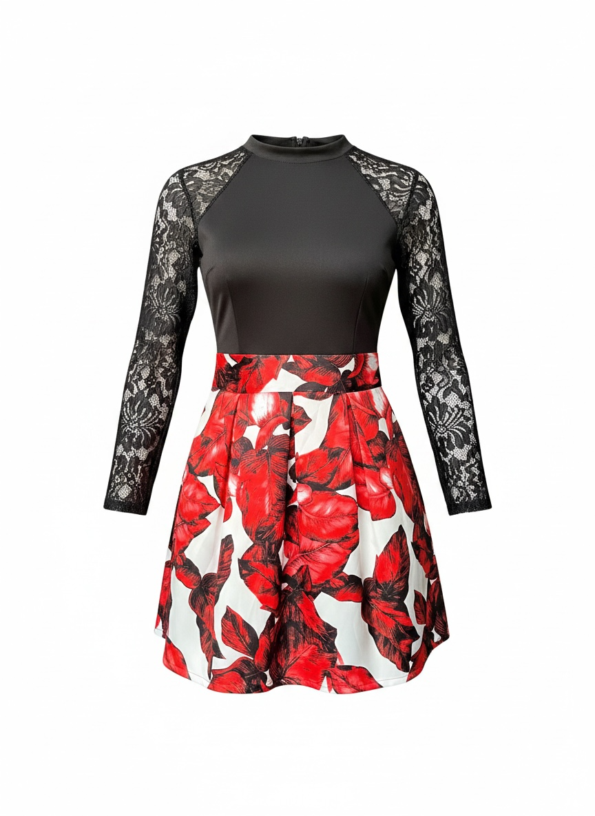 Lace floral dress