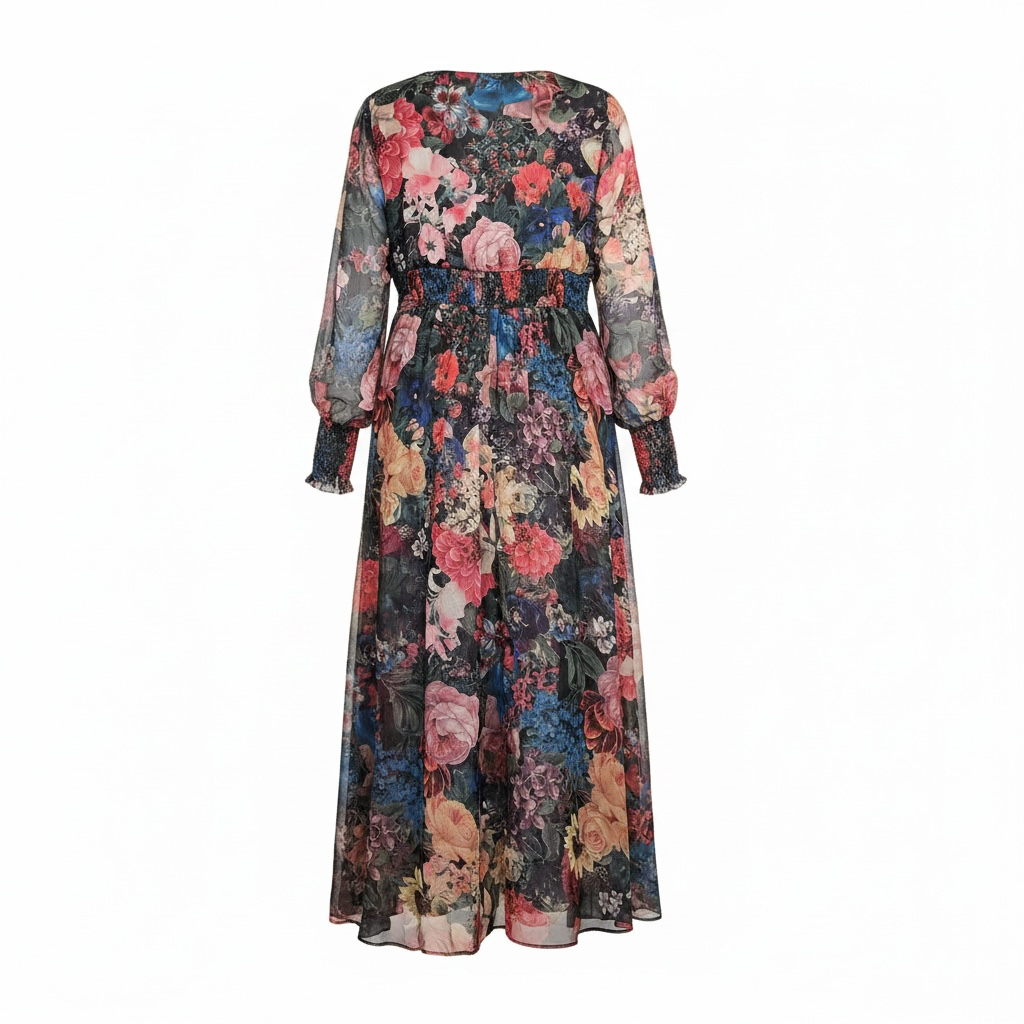 Long flowers dress
