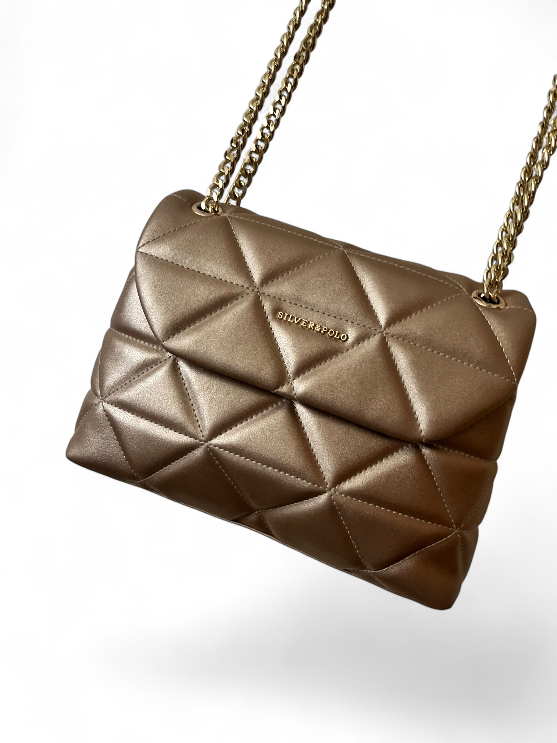 Silver&Polo champaign bag