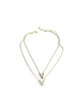 Gold plated double necklace
