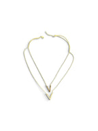 Gold plated double necklace