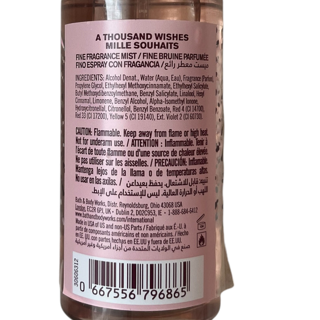 Bath and body works body mist