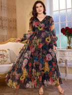 Long flowers dress