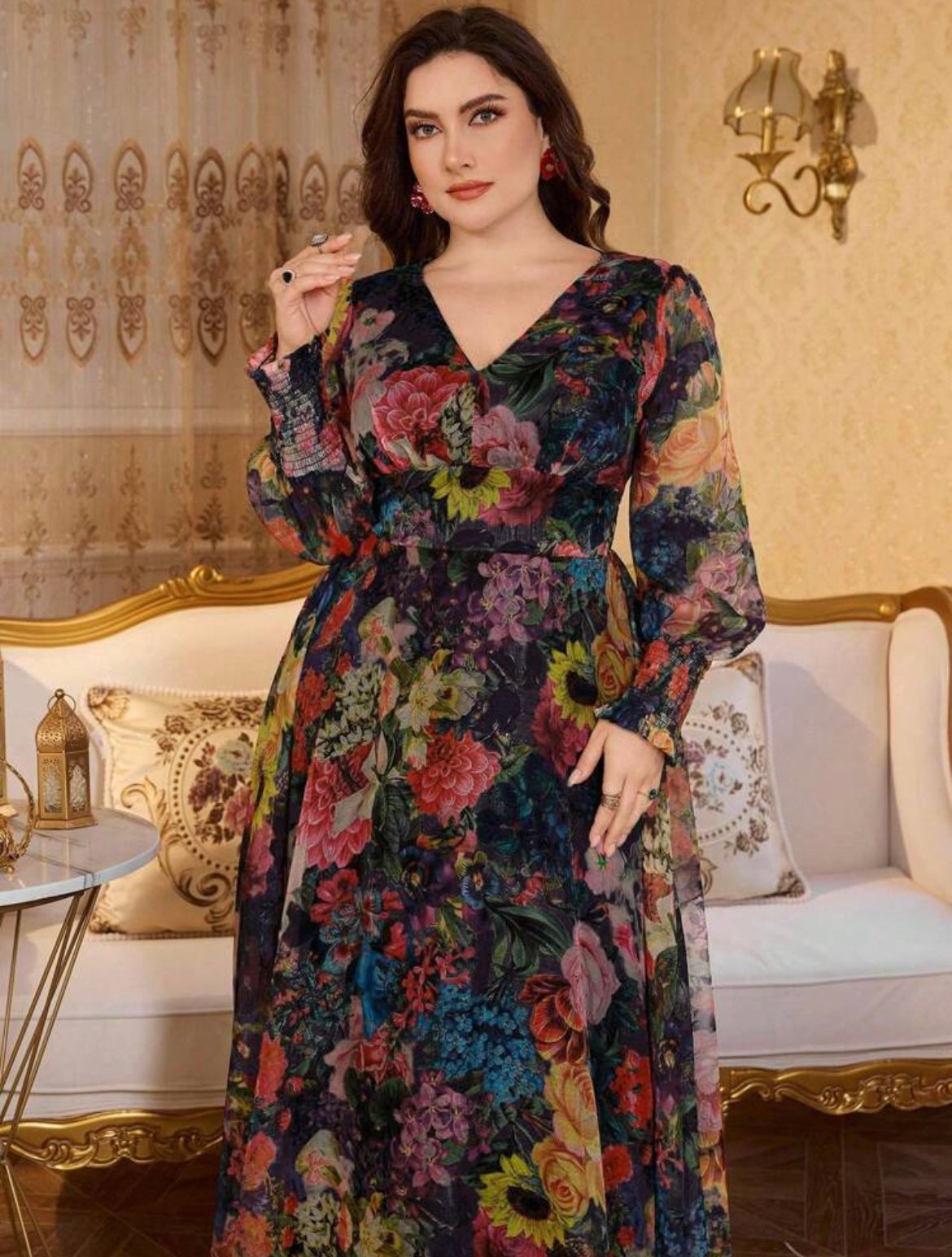 Long flowers dress