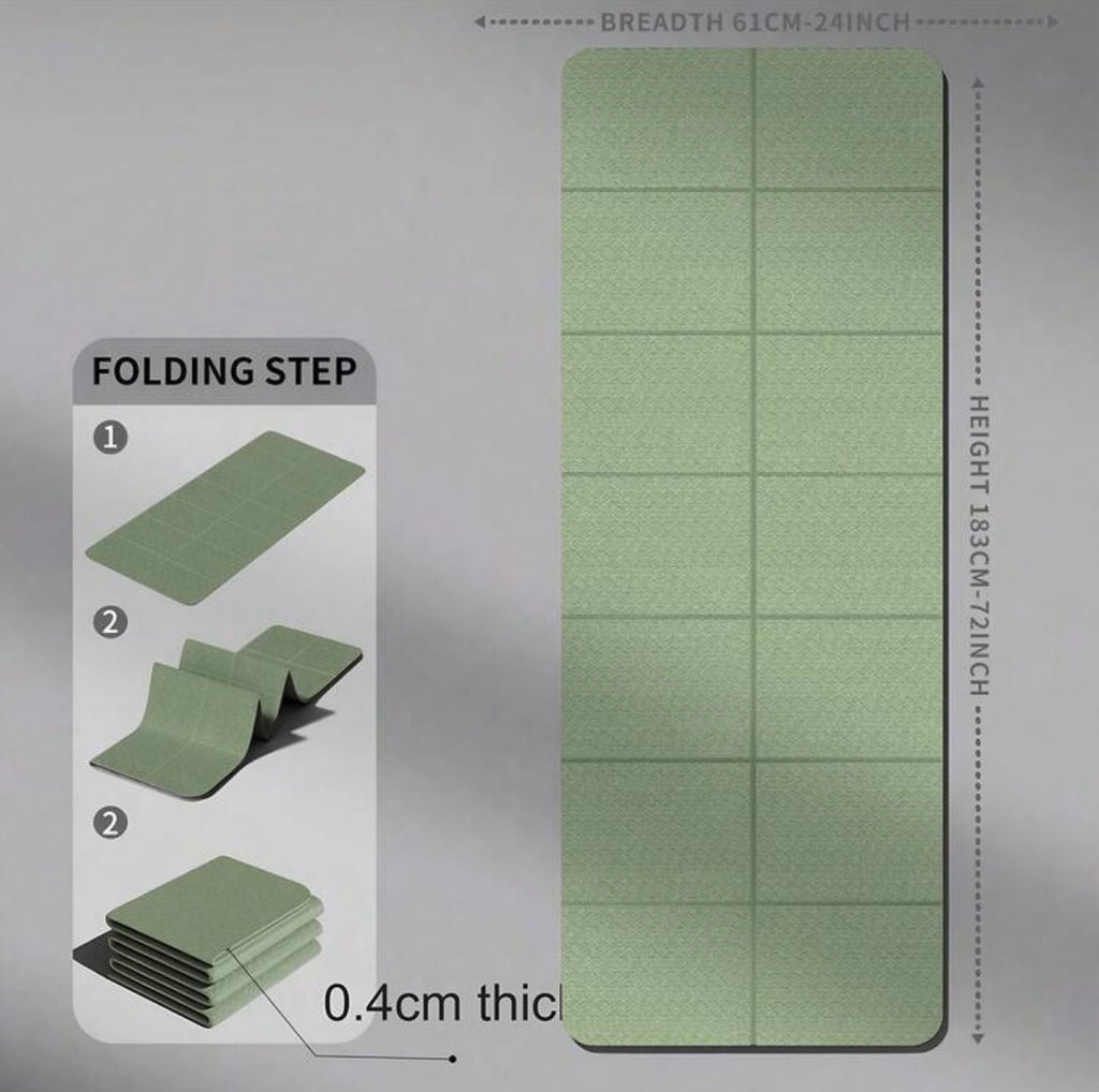 Folded yoga mat