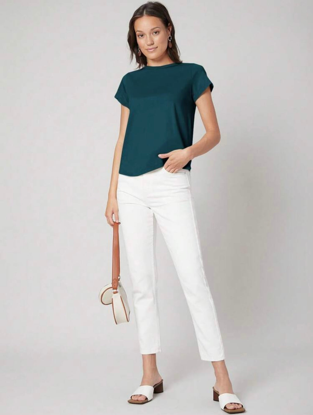 Cotton teal blue T-Shirt