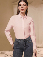 Baby pink formal shirt S