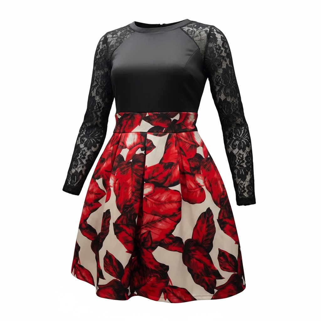 Lace floral dress