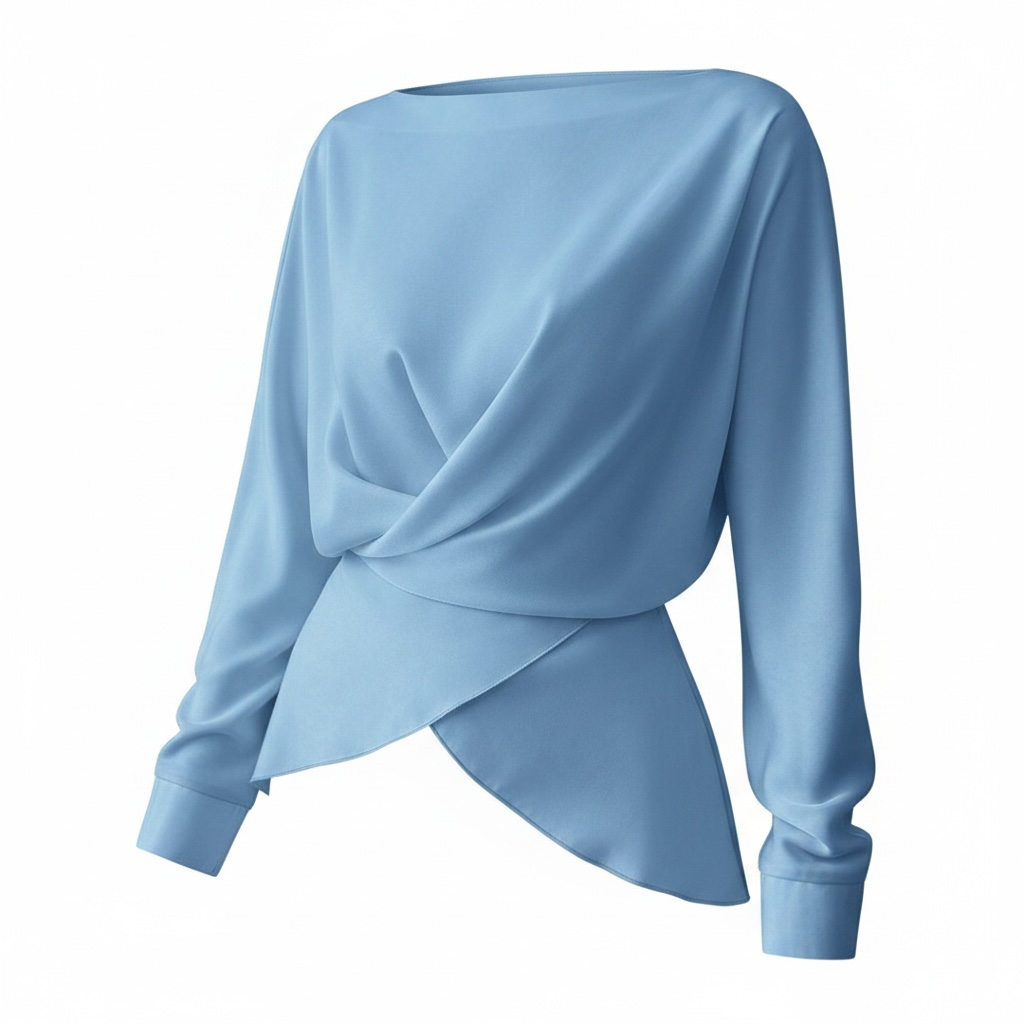 Blue Satin blouse
