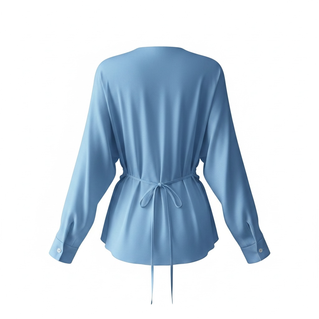 Blue Satin blouse