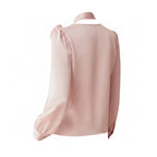 Satin flower blouse