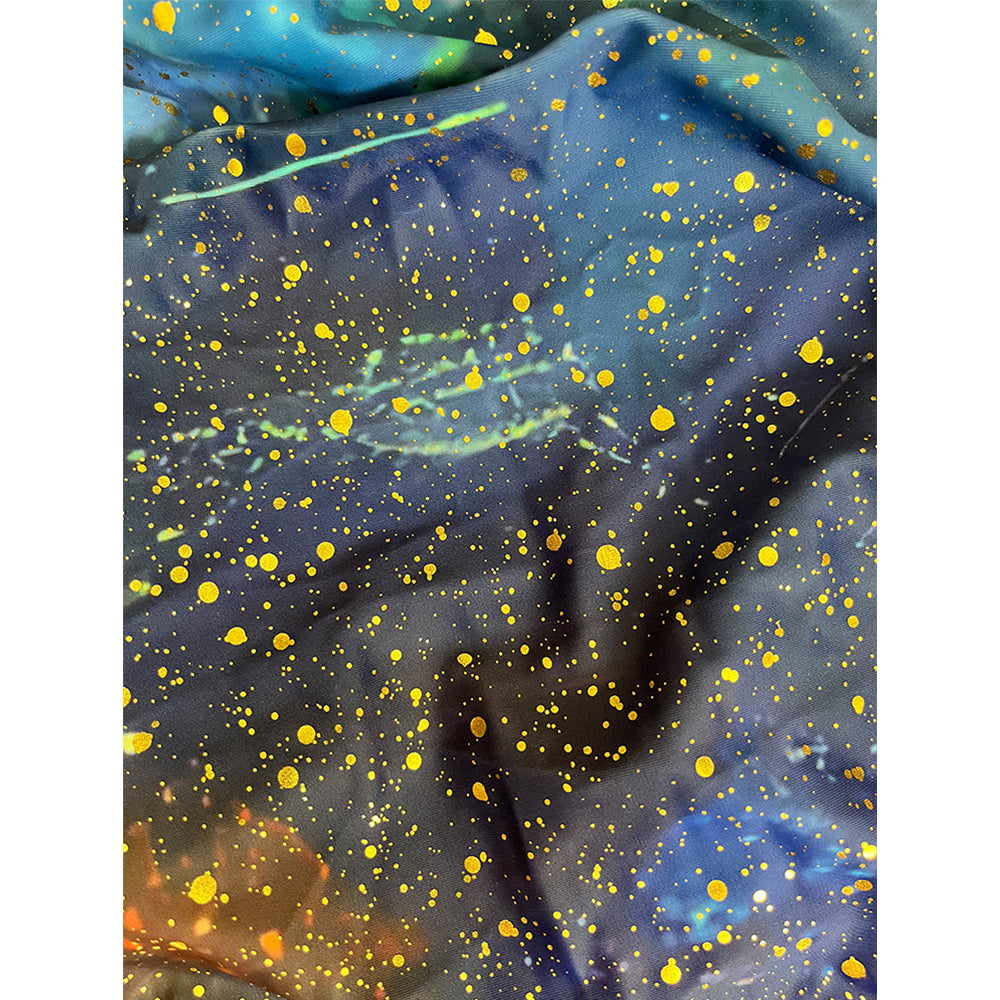 Galaxy swimsuit with skirt