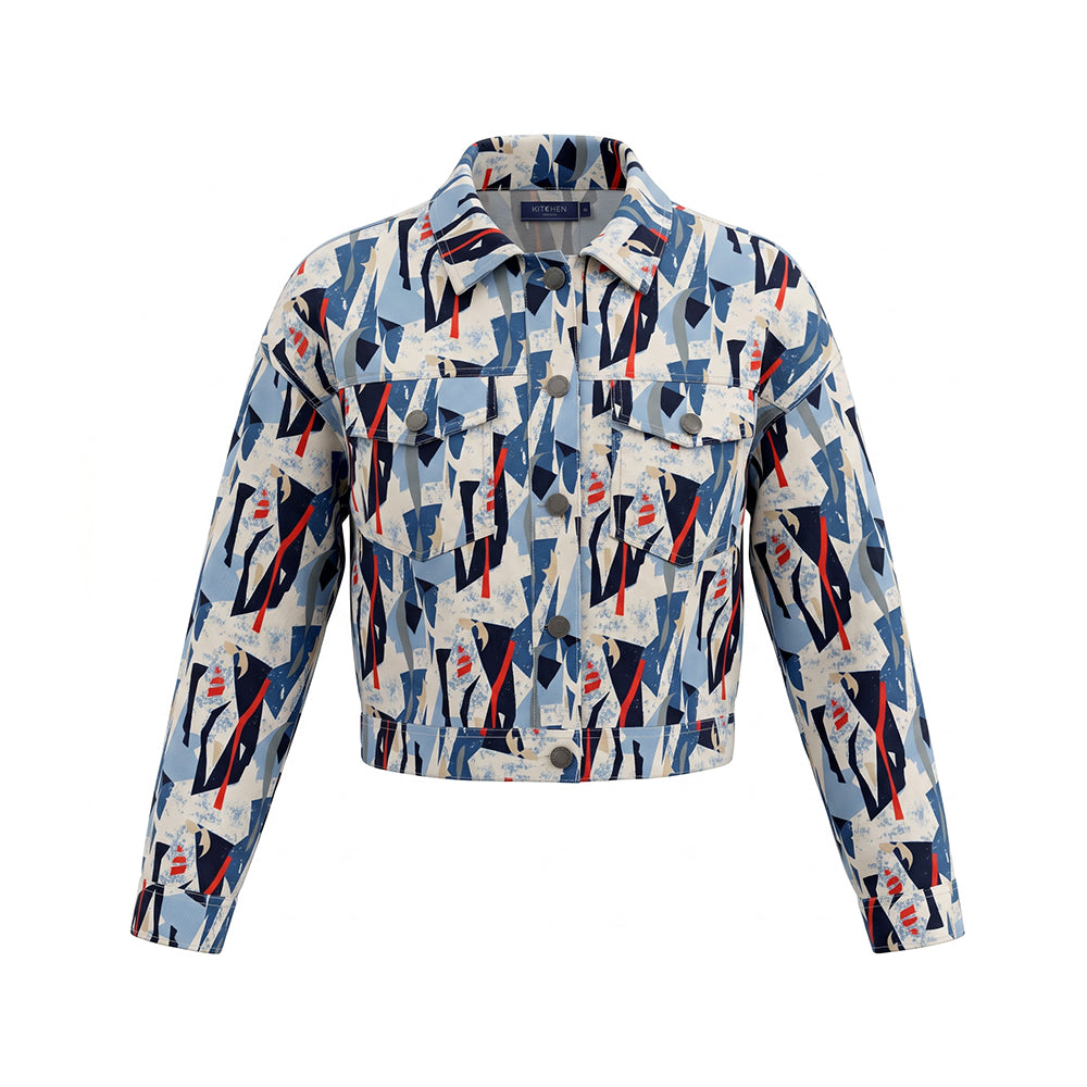Colored jeans jacket
