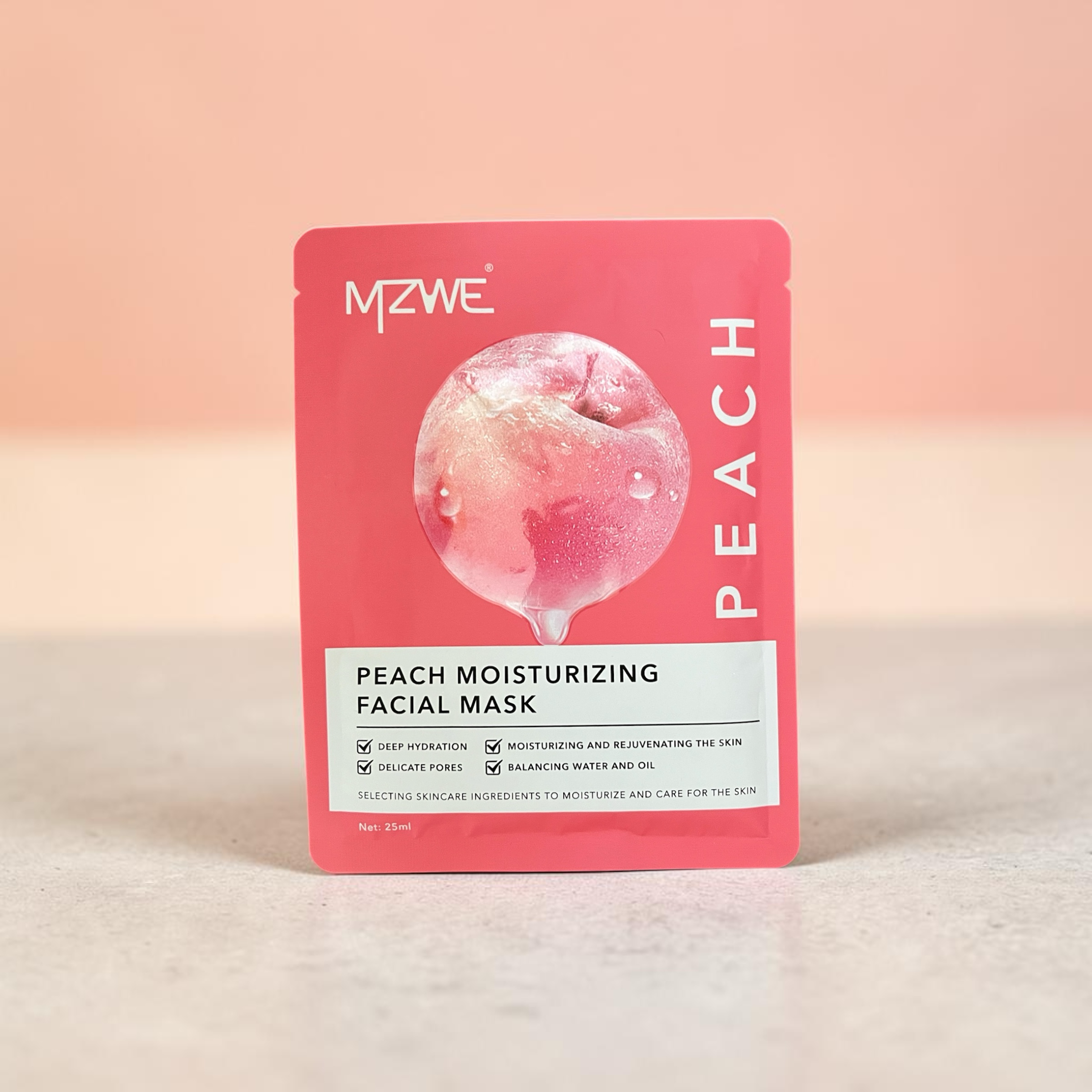 Peach face mask