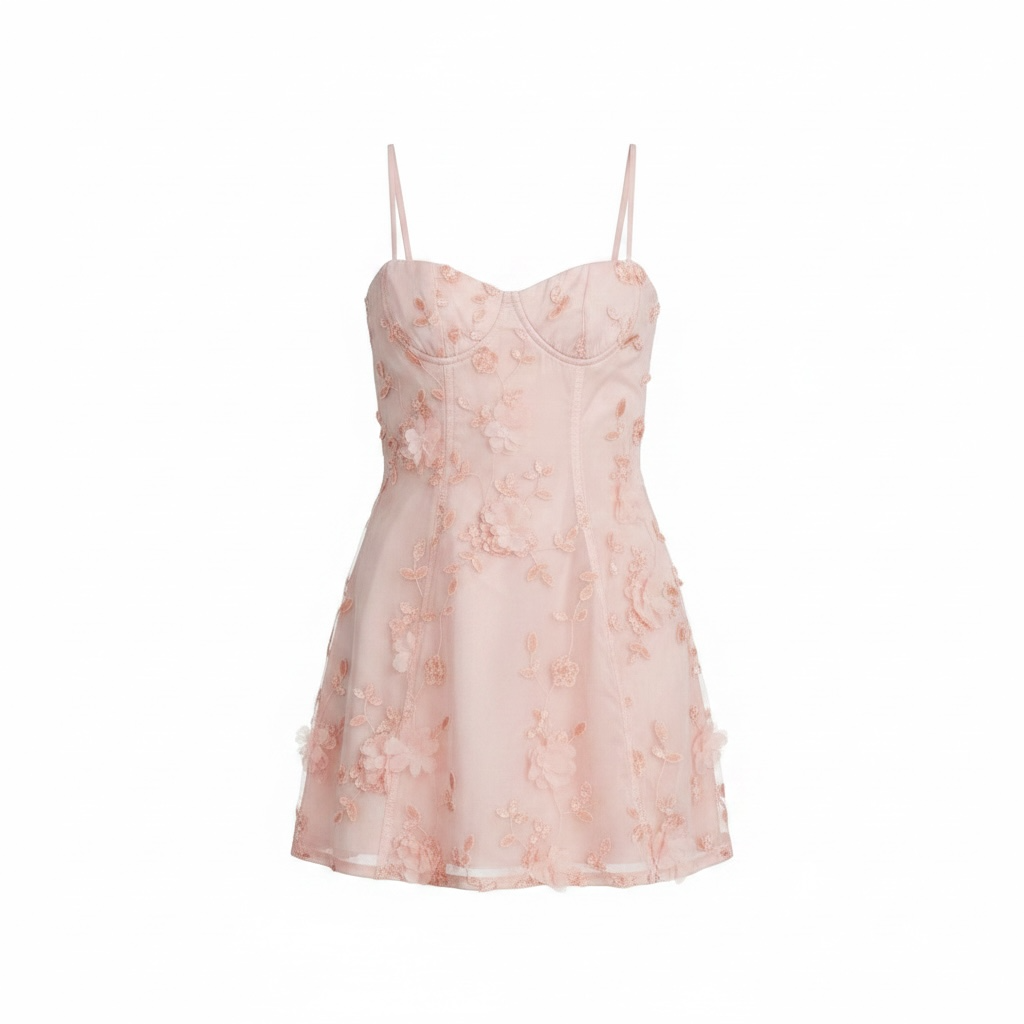 Pink floral dress