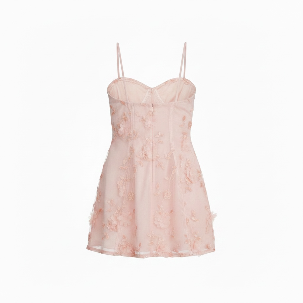 Pink floral dress