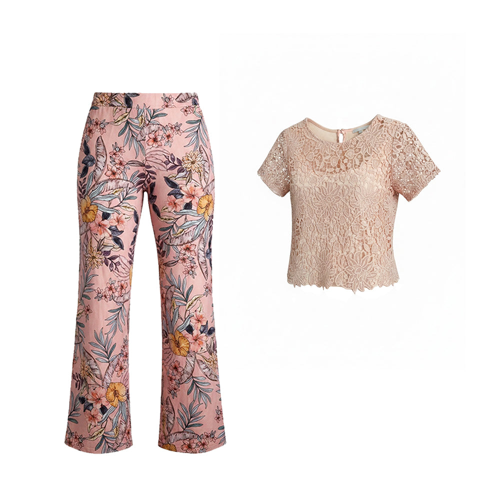 Lace flowers pajamas