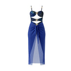Galaxy swimsuit with skirt
