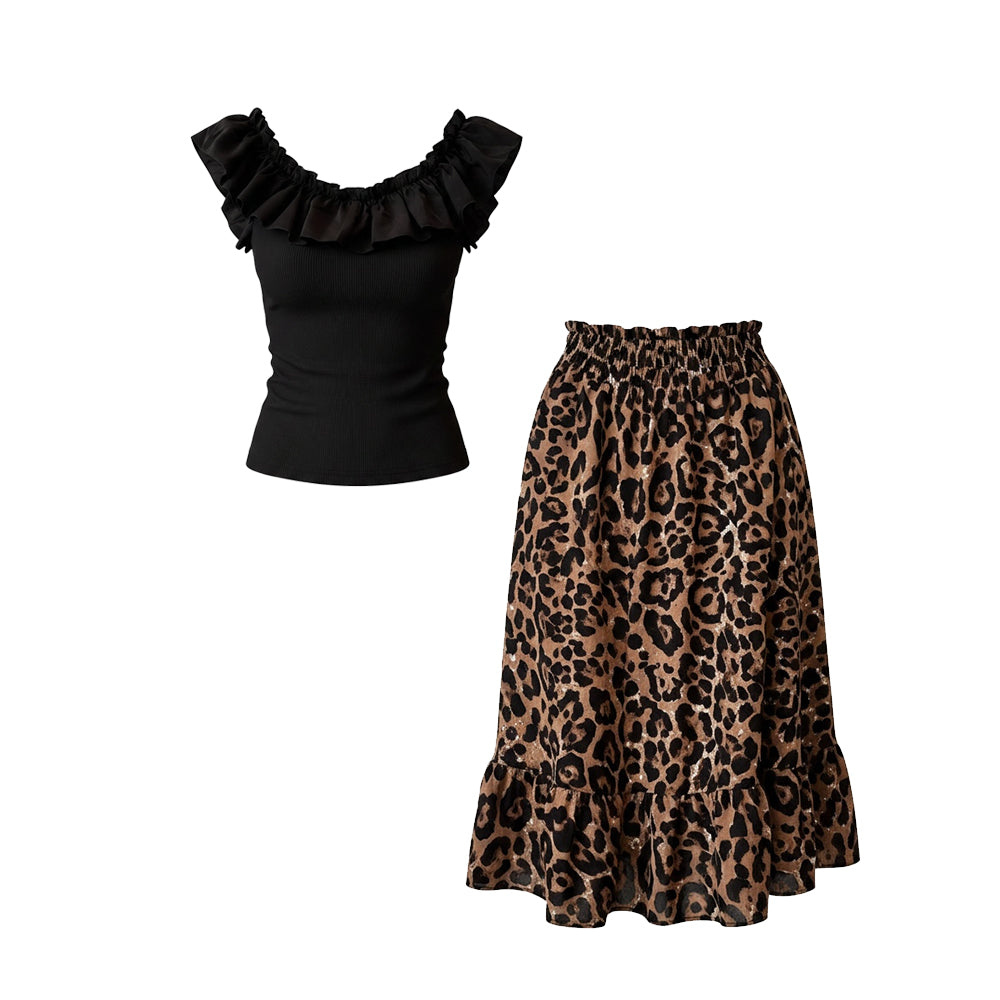 Leopard outfit set